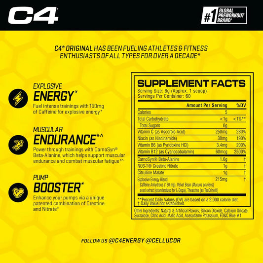 Pré-Treino C4 Original - 30 doses - Cellucor