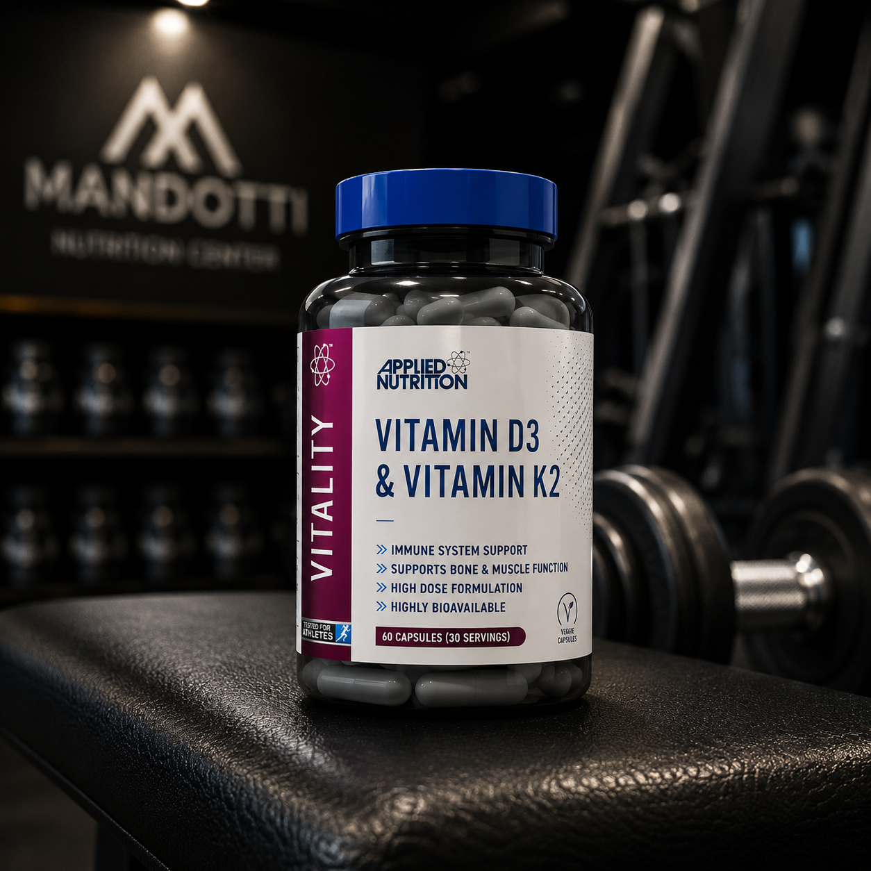 Vitamina D3 + K2 60 cápsulas - Dorian Yates