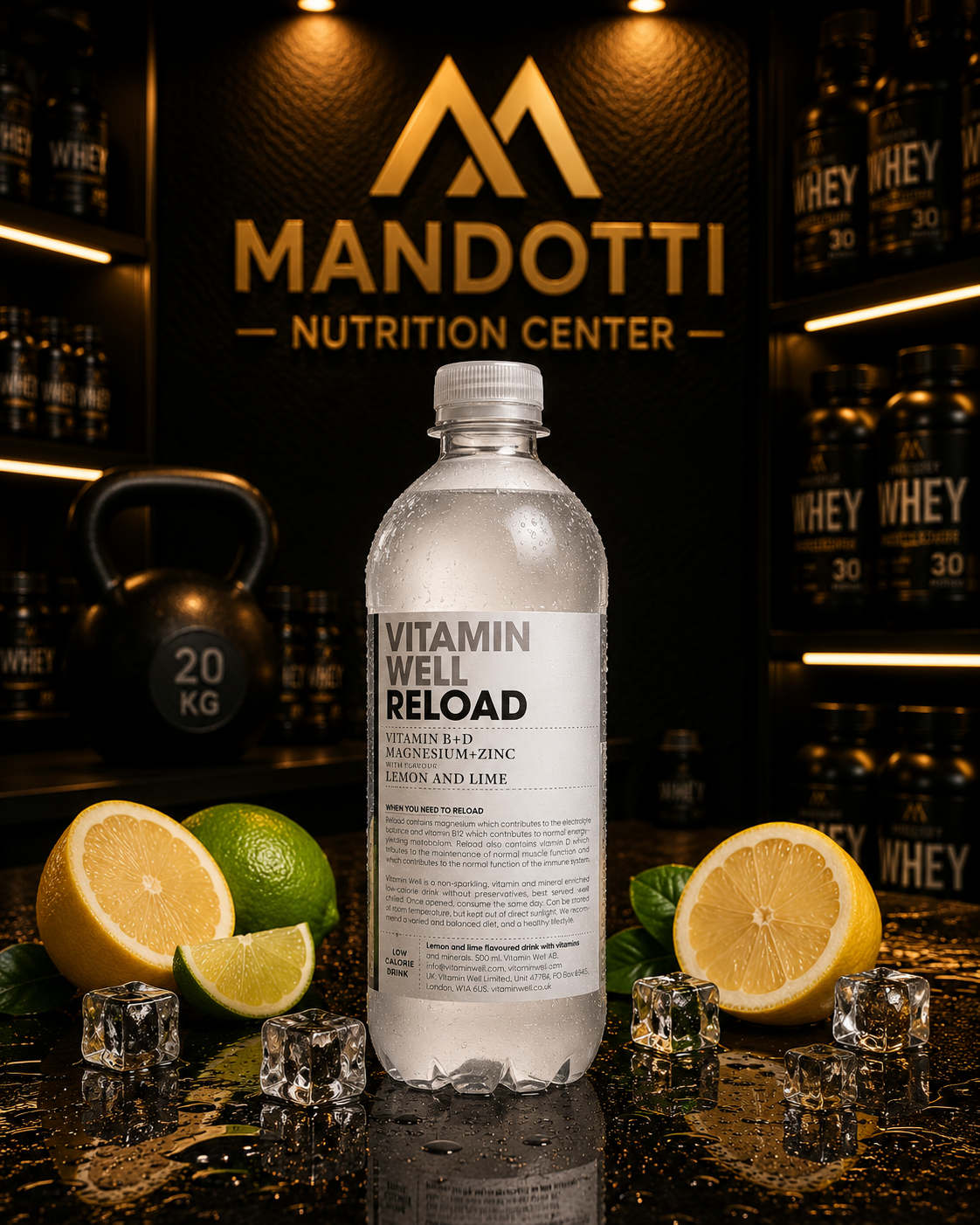 Água Reload 500ml - Lima limão - Vitamina Well