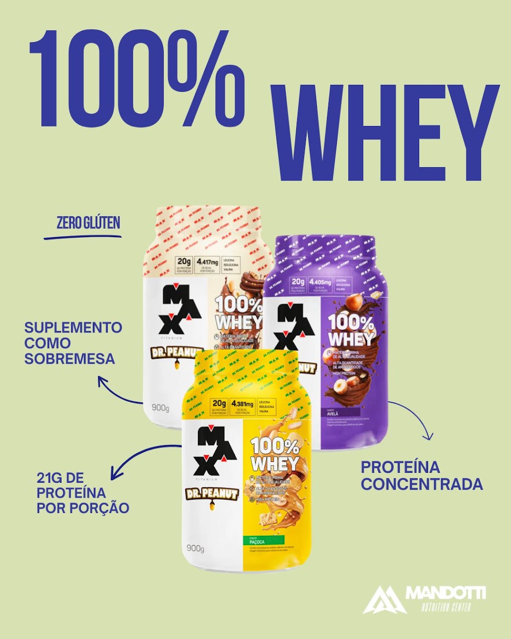 Whey Protein 100% 900g - Dr Peanut