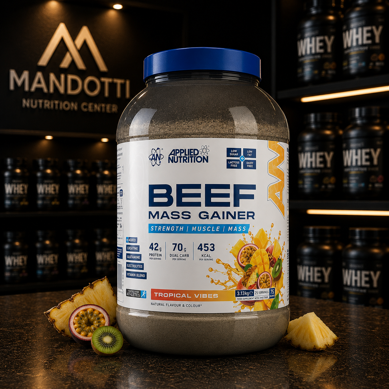 Beef Mass Gainer 3,13kg - Applied Nutrition - Tropical