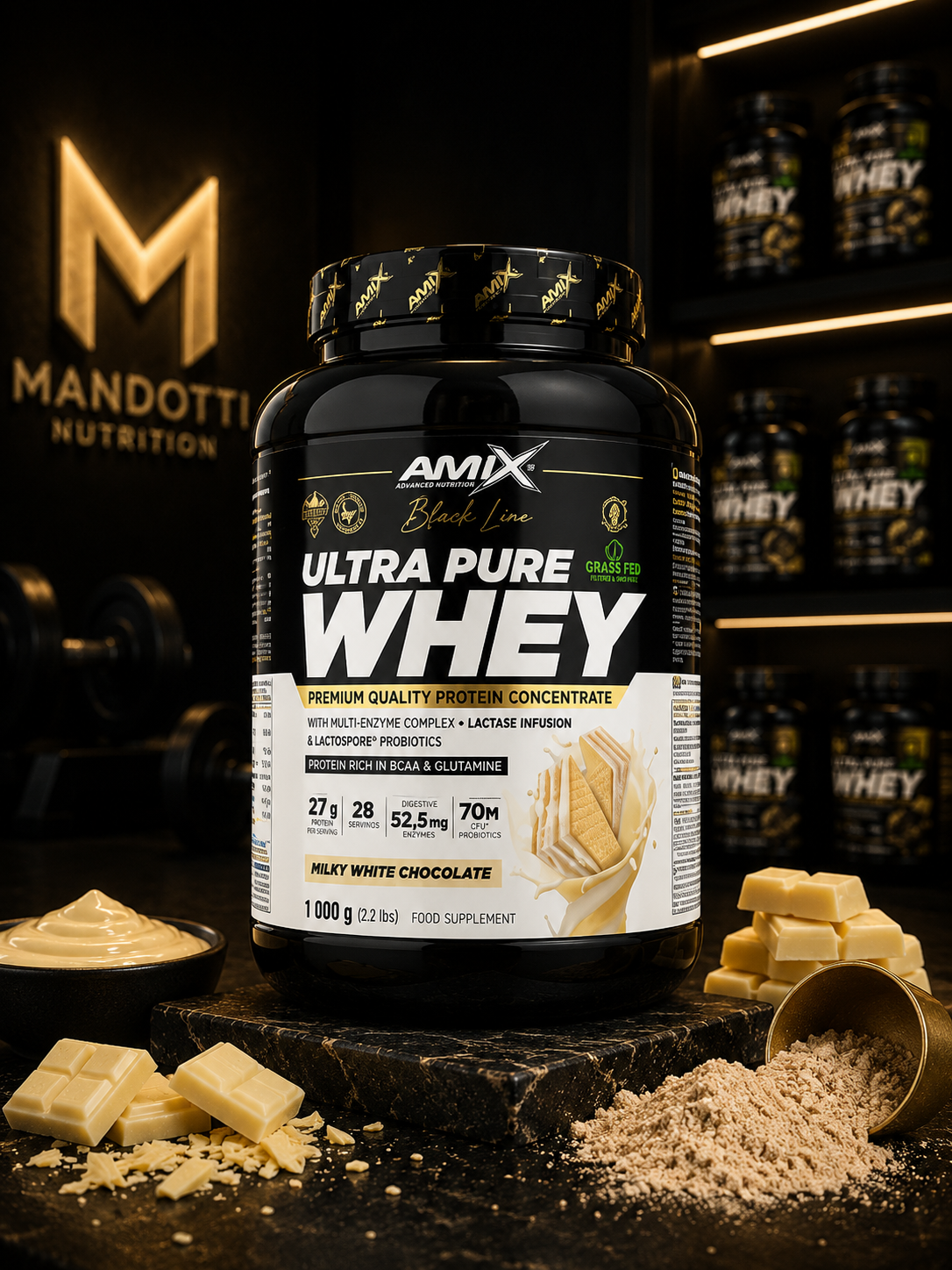 Whey Protein Concentrado 1000g - Ultra Pure - Amix