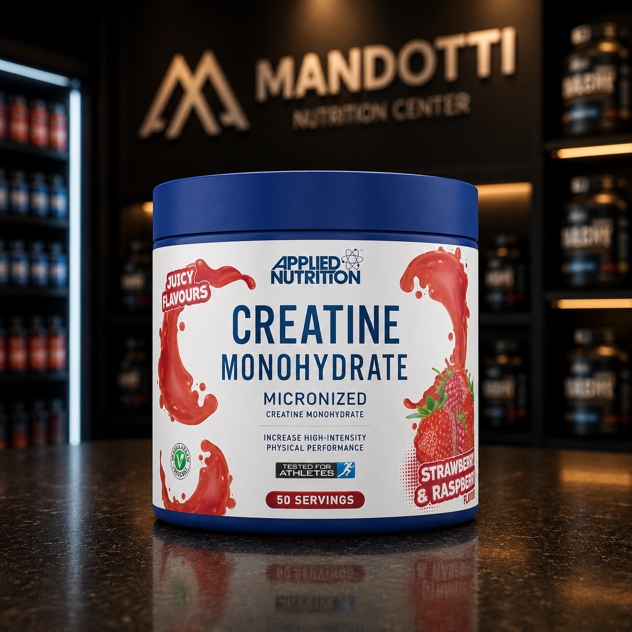Creatina Monohidratada 250g - Applied Nutrition - Morango e framboesa