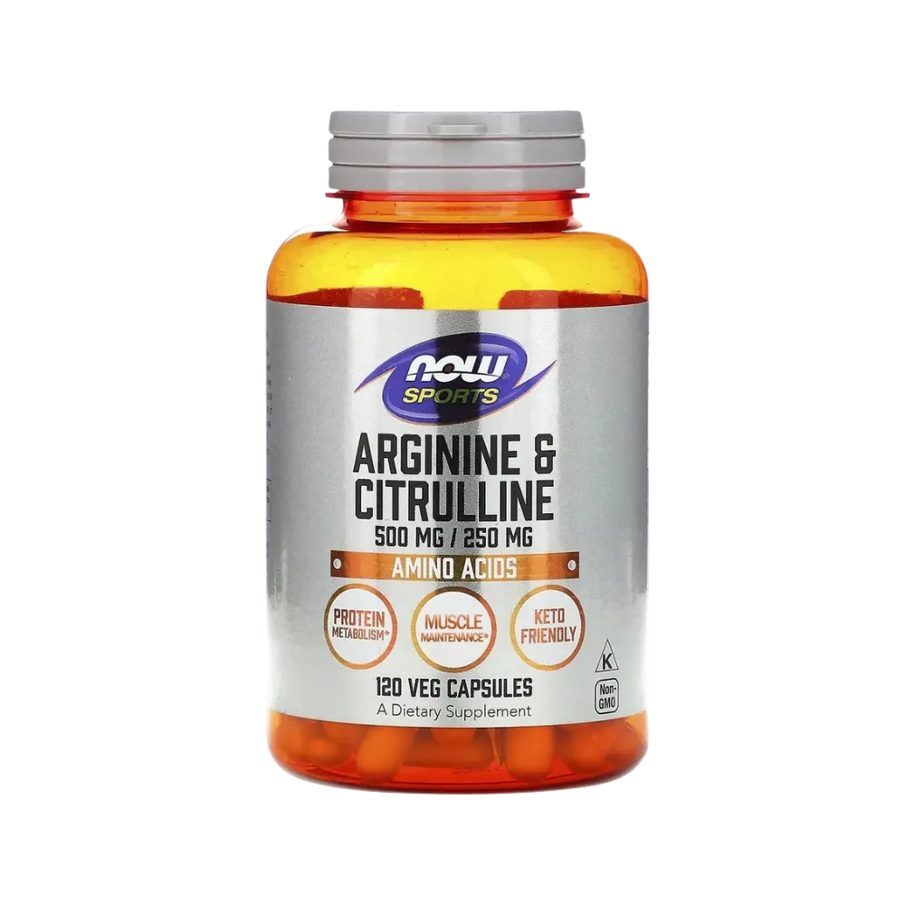 Arginina E Citrulina 120 Cápsulas - Now Foods