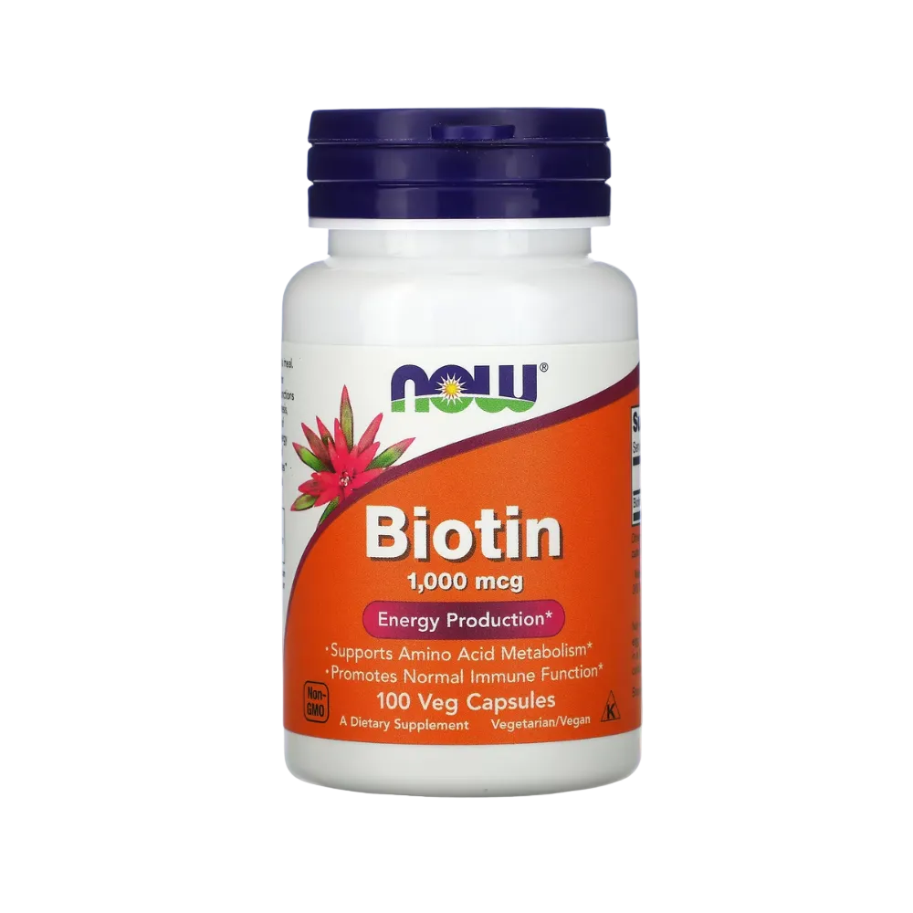 Biotin 1000 mcg 100 Capsulas Now Foods