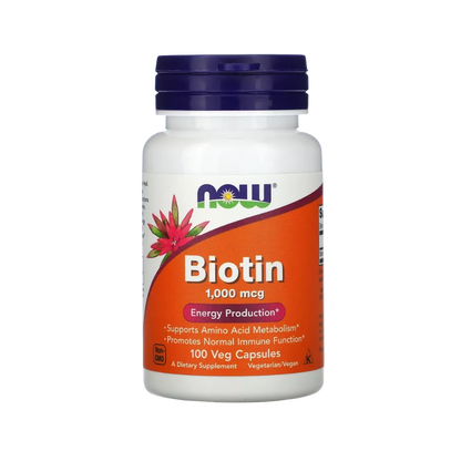 Biotin 1000 mcg 100 Capsulas Now Foods