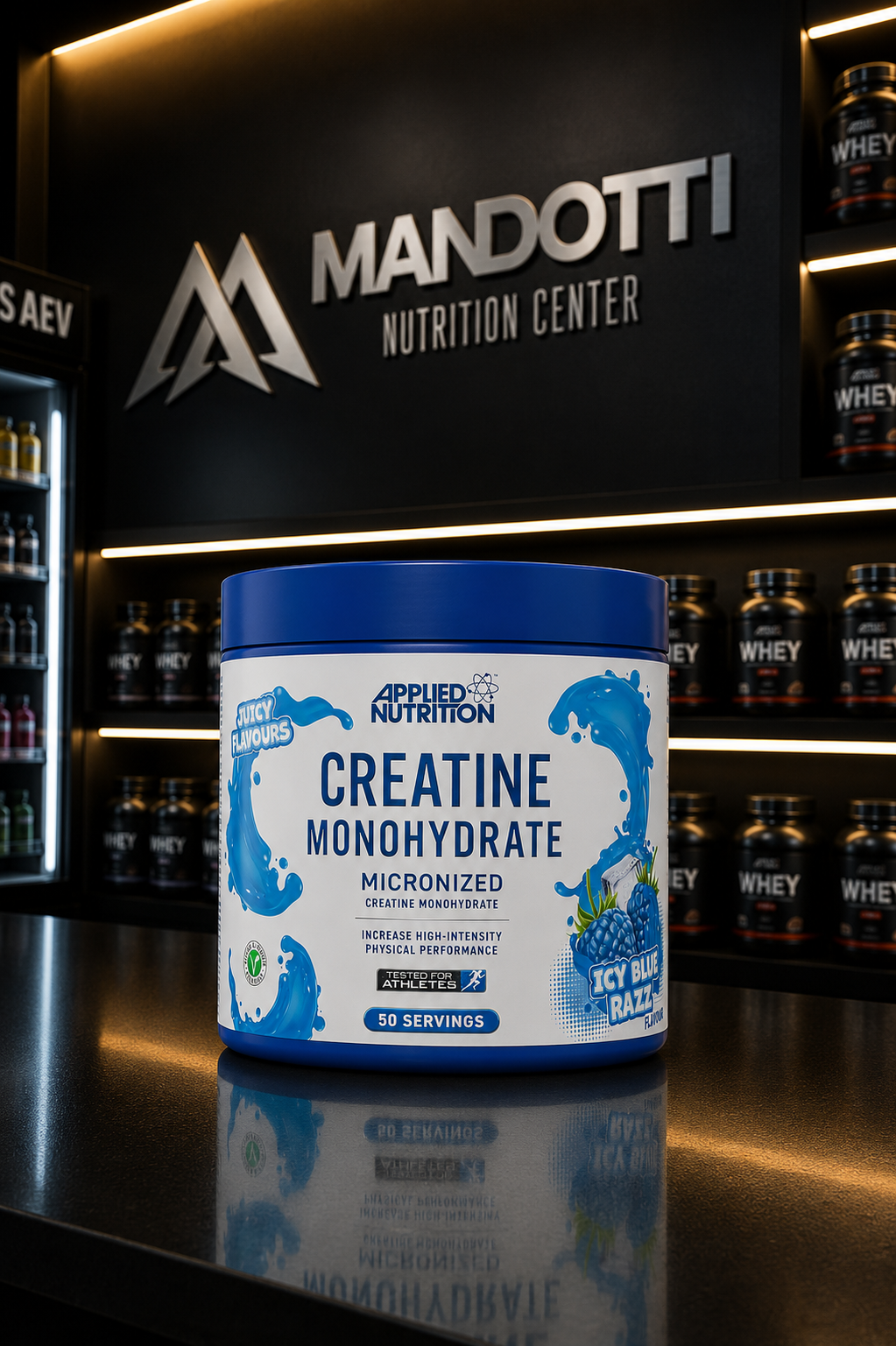 Creatina Monohidratada 250g - Applied Nutrition - Ice Blue Razz
