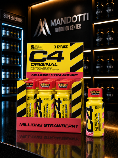 C4 Energy Shot Cellucor 60ml – 200mg Cafeína | Zero Açúcar