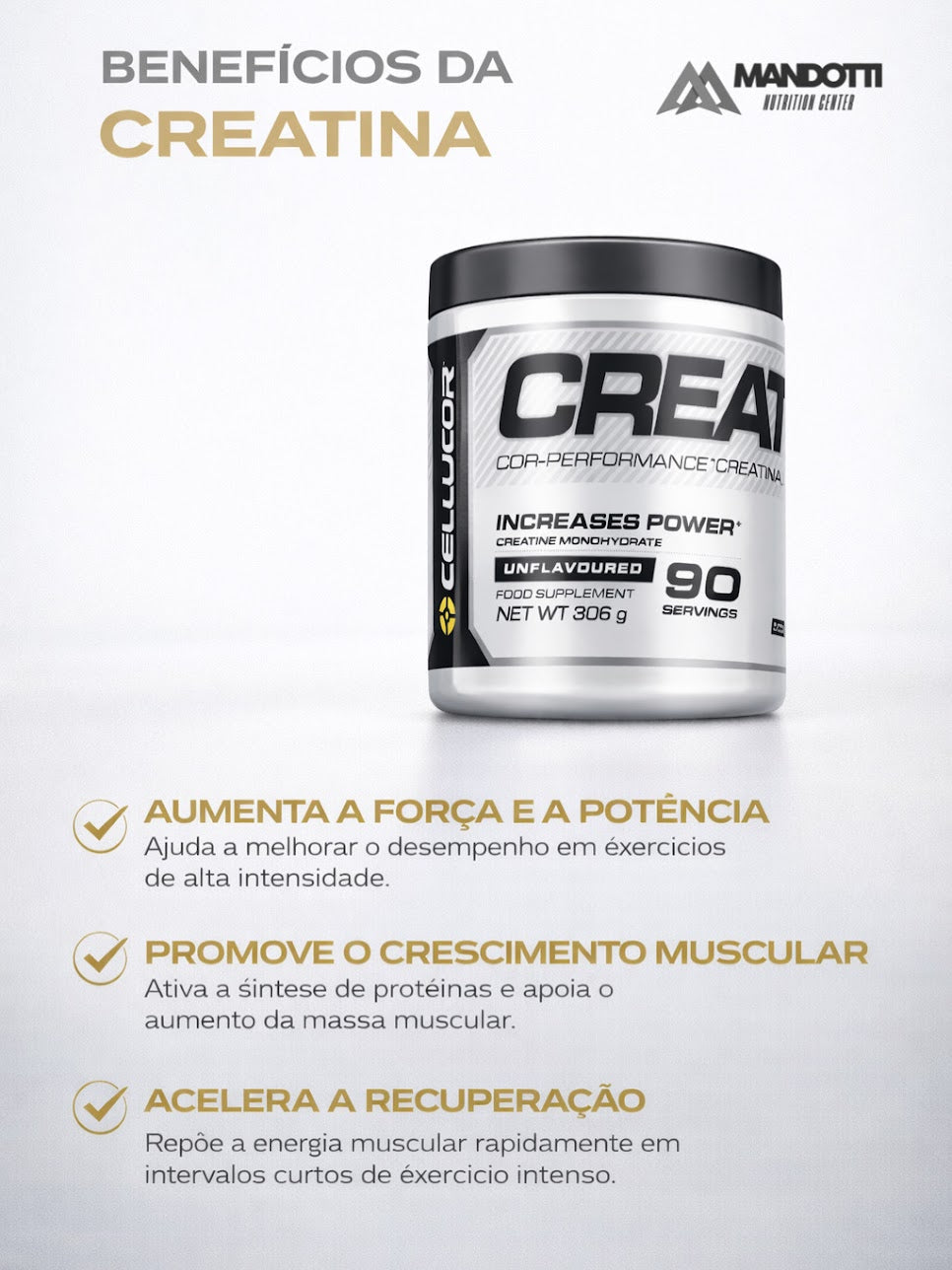 Creatina Monohidratada 306g - Cellucor