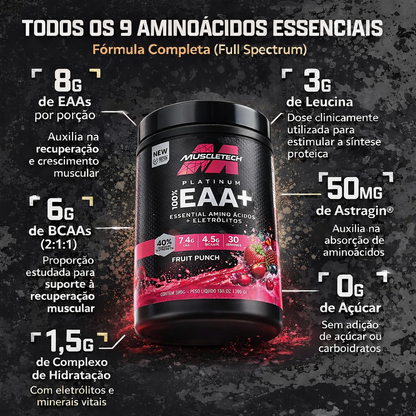 EAA Platinum 100% 390g - Fruit Punch - MuscleTech