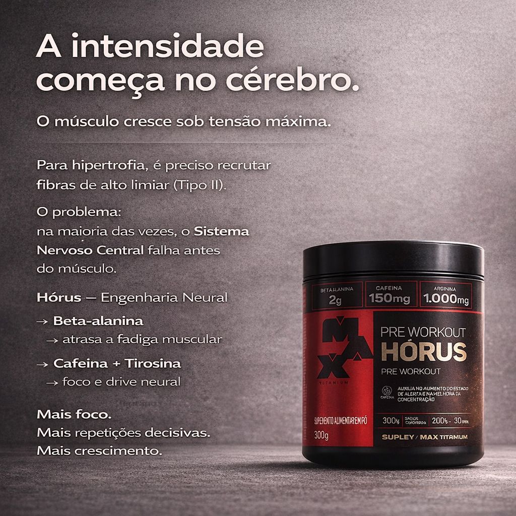 Pré Treino Hórus Max Titanium 300 Gr Citrus