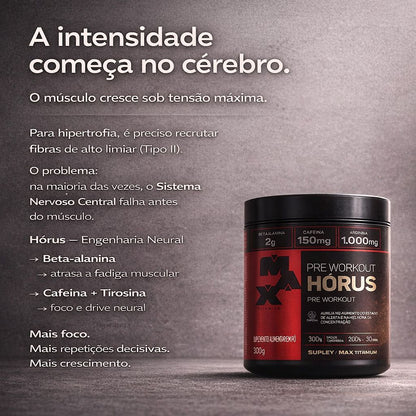 Pré Treino Hórus Max Titanium 300 Gr Citrus