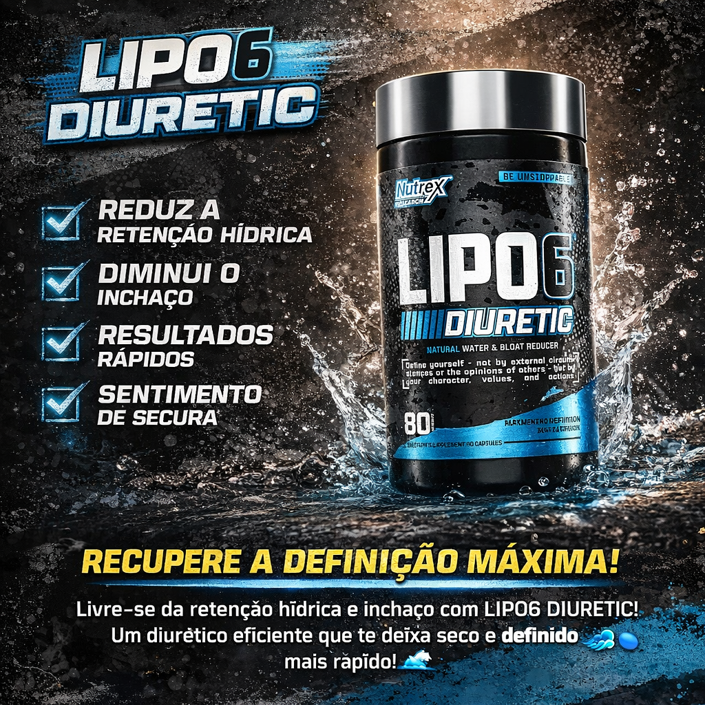 Termogénico Lipo 6 Diuretic 60 Cápsulas - Nutrex