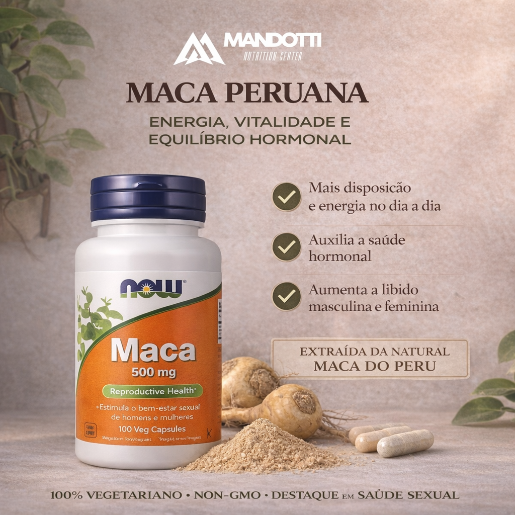Maca 500mg 100 Cápsulas - Now Foods
