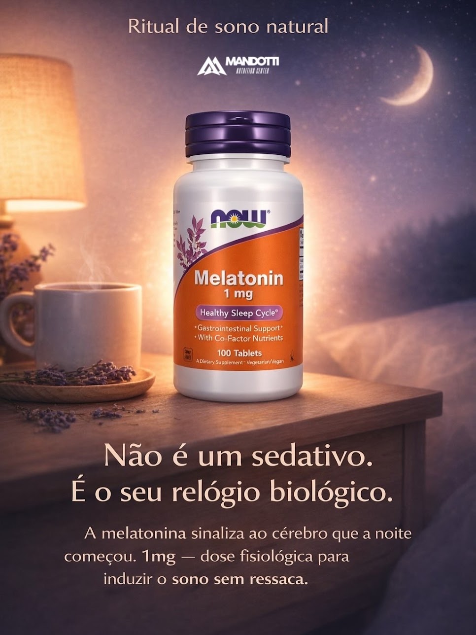 Melatonina 1mg 100 Cápsulas - Now Foods