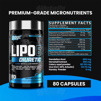 Lipo-6 Black Diuretic - 80 Capsulas