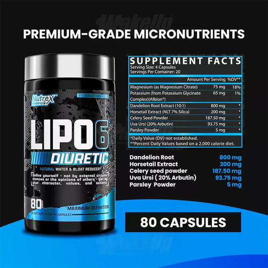 Termogénico Lipo 6 Diuretic 60 Cápsulas - Nutrex