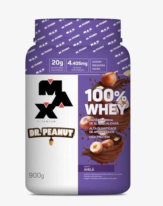 100% Whey Protein MAX Dr. Peanut 900GR Avelã